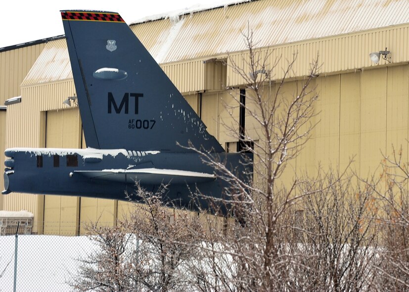 MINOT AIR FORCE BASE, N.D. -- The 5th Bomb Wing’s mission remains in full operations despite the frigid temperatures and piling snow. The mission of these Airmen, who are the ‘Warbirds,’ is to provide airpower to anywhere around the world and to deliver a wide range of precision-guided bombs and munitions. (U.S. Air Force photo /Senior Airman Michael J.Veloz)
