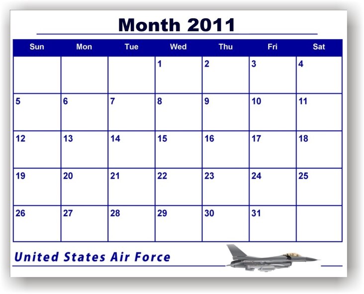 The 2011 Month calendar graphic.
