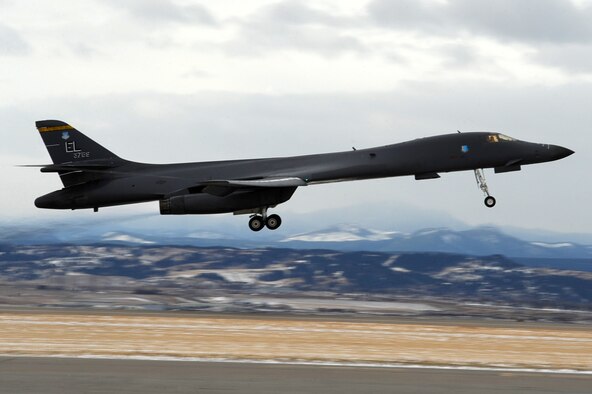 A B-1B Lancer takes off from Ellsworth Air Force Base S.D. Jan. 5, 2011. The multi-mission B-1 is the backbone of America’s long-range bomber force. (U.S. Air Force photo/Senior Airman Kasey Close)