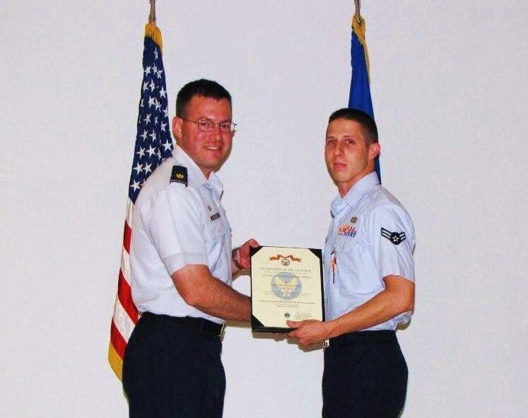 Airman 1st Class Lee Benson, 23rd Communications Squadron, was recently awarded the Air Force Combat Action Medal for his bravery while defending a base in Afghanistan again an attack. 