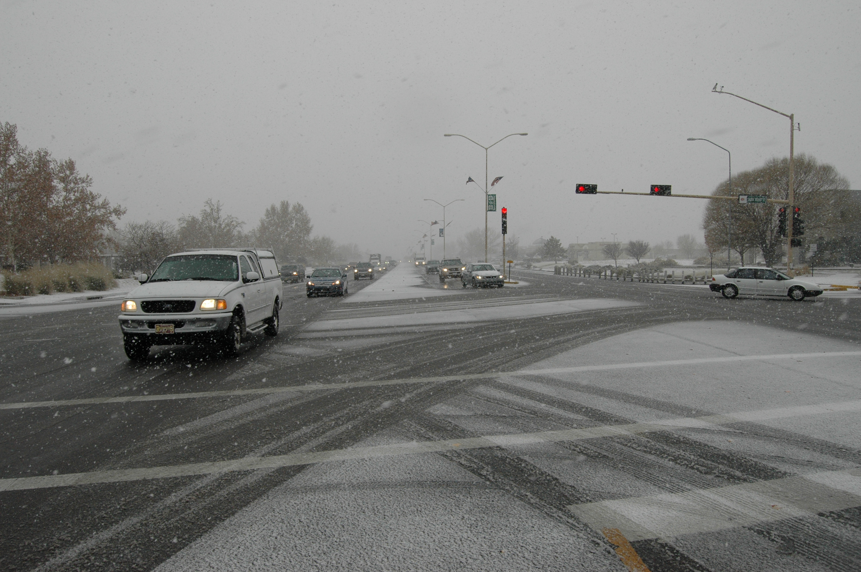 Albuquerque drivers encountered snowy roads