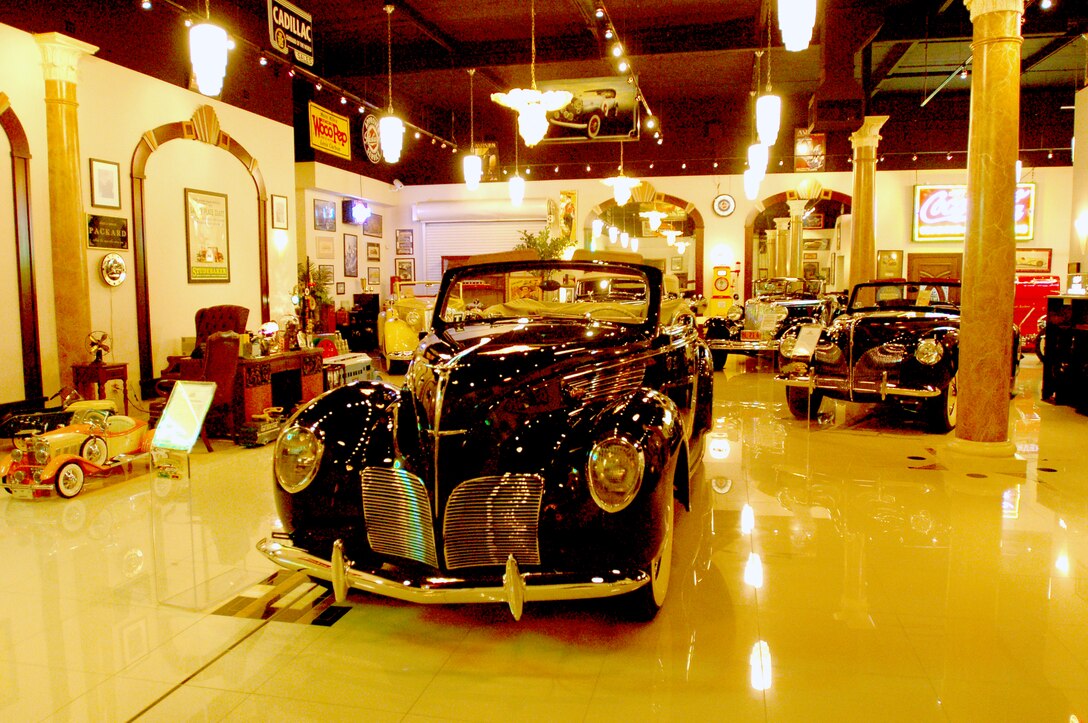 A 1938 Lincoln Zephyr Convertible is just one of Spielman’s several 1930s classic autos that is on display at Only Yesterday Classic Autos and Hall of Heroes.