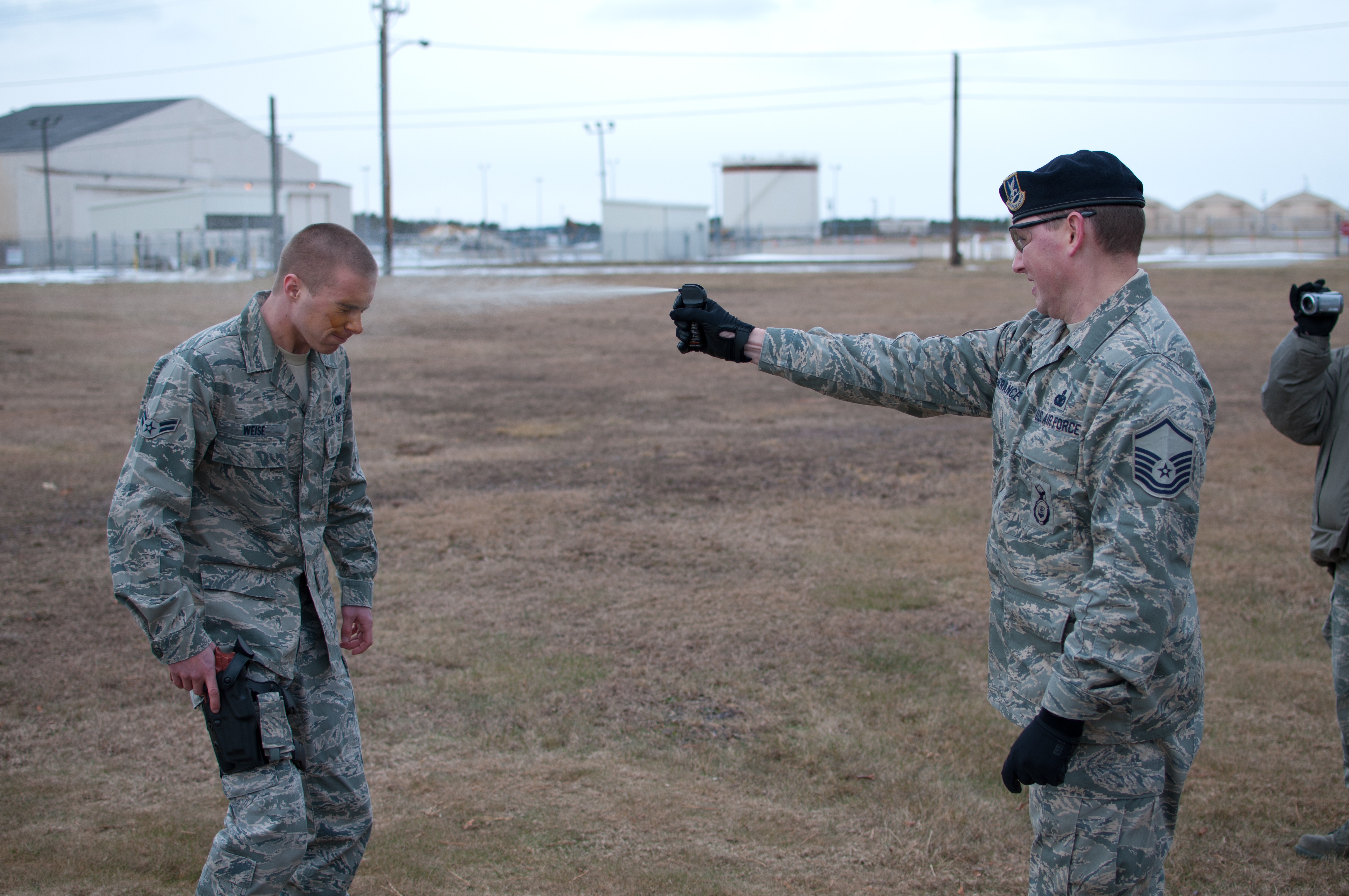 Security Forces Squadron Pepper Spray Training 102nd Intelligence Wing Display