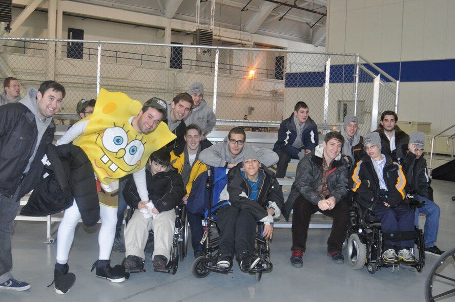 45 terminally and seriously ill children and young adults visited Westover as part of a winter adventure with the New York-based non-profit organization Kids of Courage. (US Air Force photo/Tech. Sgt. Brian Boynton)