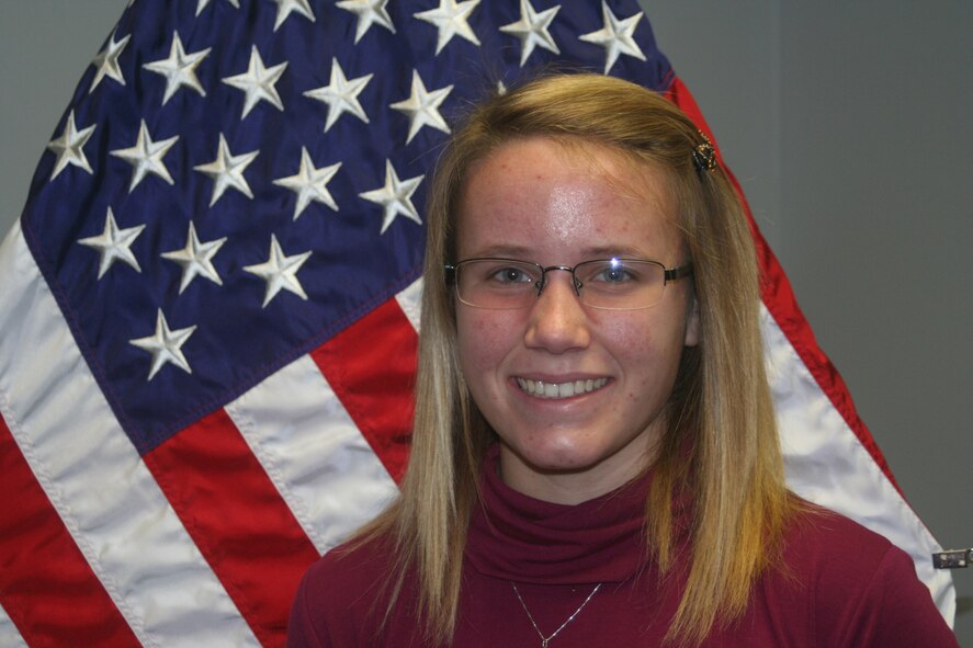 WRIGHT-PATTERSON AIR FORCE BASE, Ohio - Celestia Starner, daughter of Senior Master Sgt. Tommy Starner, 445th Civil Engineer Squadron, became motivated to start a teen leadership council here from her involvement as a member of the Air Force Reserve Teen Leadership Council that met for the first time Nov. 12, at Headquarters Air Force Reserve Command, Robins Air Force Base, Ga. (U.S. Air Force photo/Tech. Sgt. Jeremy Caskey)