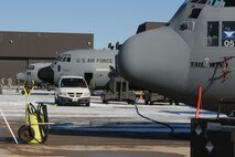 Airmen and aircraft from the 302nd Airlift Wing here, the 403rd Wing, Keesler Air Force Base, Miss., and the 910th Airlift Wing, Youngstown Air Reserve Base, Ohio, convened at Peterson Air Force Base for the first ever AFRC C-130 Special Missions Conference to share lessons learned, policies and procedures and tackle common support and wing issues. (U.S. Air Force photo/Tech. Sgt. Daniel Butterfield)