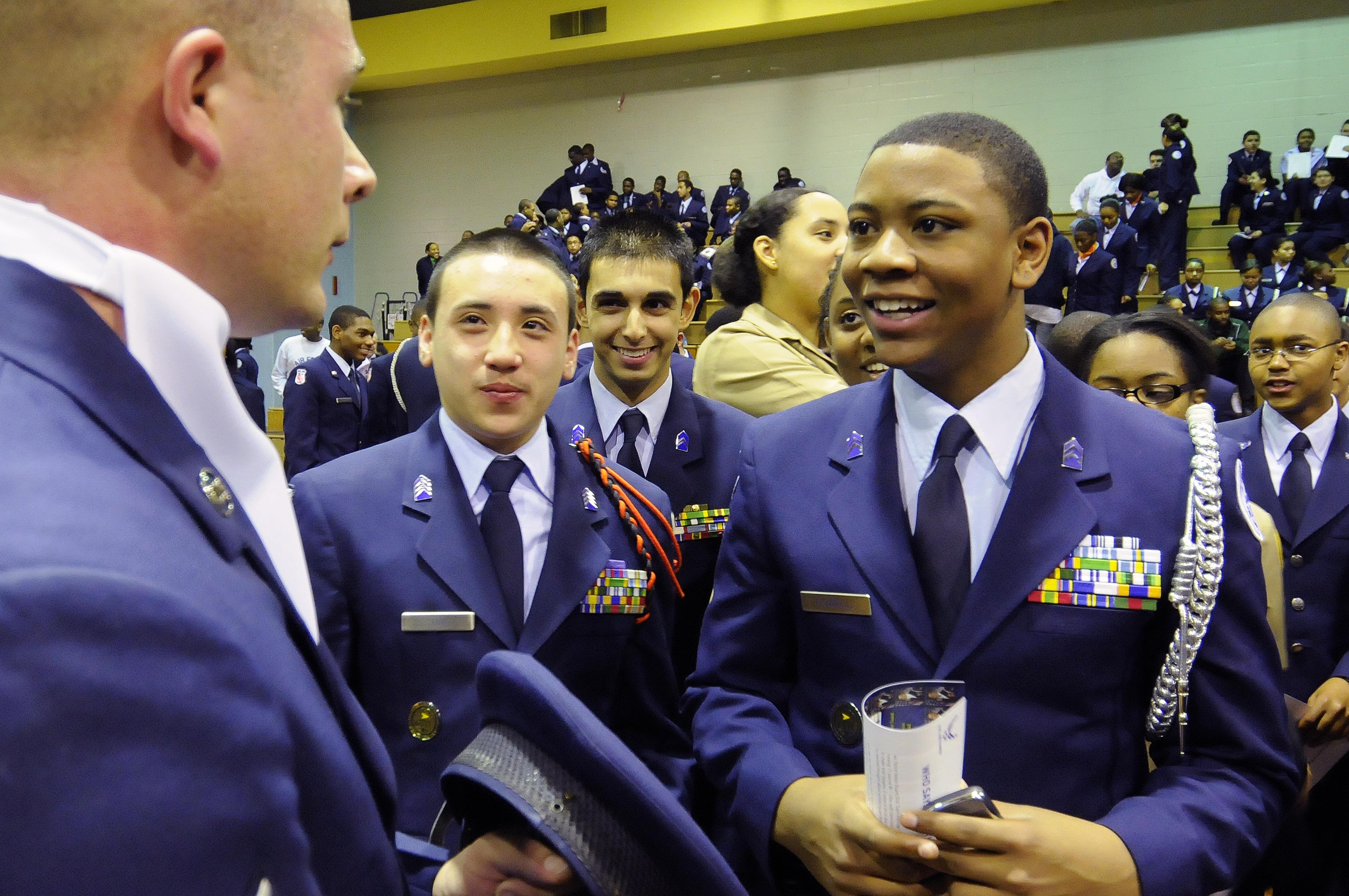 USAF Honor Guard Drill Team performs at AFJROTC drill competition