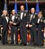 WRIGHT-PATTERSON AIR FORCE BASE, Ohio – From left to right; Brig. Gen. Keith Kries, mobilization assistant to the 8th Air Force commander, and commander of the Joint Functional Component Command for global strike, U.S. Strategic Command; Chief master Sgt. Ronald Rearick, 445th Civil Engineer Squadron; Col. Stephen Goeman, 445th Airlift Wing commander; Col. Steven Johnson, 445th Airlift Wing vice commander; and Chief Master Sgt. Peri Rogowski, 445th Airlift Wing command chief.  Chief Rearick was selected as the 445 AW Chief of the Year at the 445 AW Annual Awards Banquet Jan. 8.  (U.S. Air Force photo/Senior Airman Mikhail Berlin)