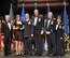 WRIGHT-PATTERSON AIR FORCE BASE, Ohio – From left to right; Brig. Gen. Keith Kries, mobilization assistant to the 8th Air Force commander, and commander of the Joint Functional Component Command for global strike, U.S. Strategic Command; Miss Celestia Starner; her father, Senior Master Sgt. Tommy Starner, Jr., 445th Civil Engineer Squadron; Col. Stephen Goeman, 445th Airlift Wing commander; Col. Steven Johnson, 445th Airlift Wing vice commander; and Chief Master Sgt. Peri Rogowski, 445th Airlift Wing command chief.  Miss Starner was selected as the 445 AW Youth of the Year at the 445 AW Annual Awards Banquet Jan. 8.  (U.S. Air Force photo/Senior Airman Mikhail Berlin)