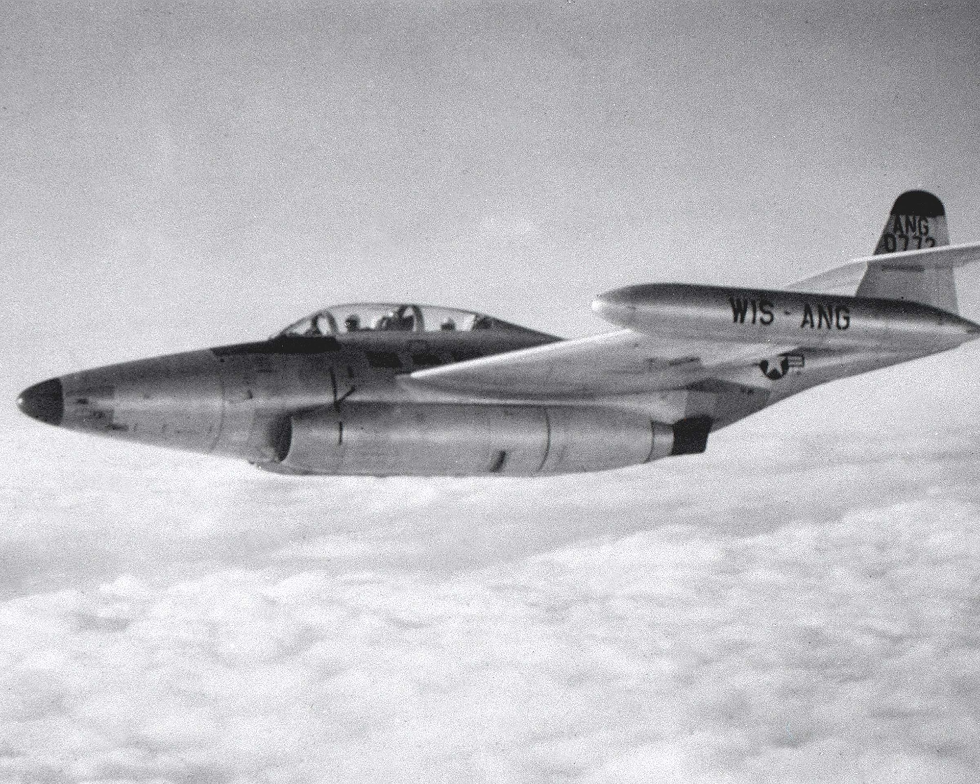 F-89 "Scorpion" all-weather interceptor flown from 1954-1962. The later "L" variant was nuclear capable when armed with the powerful "Genie"  air-to-air nuclear tipped missile.