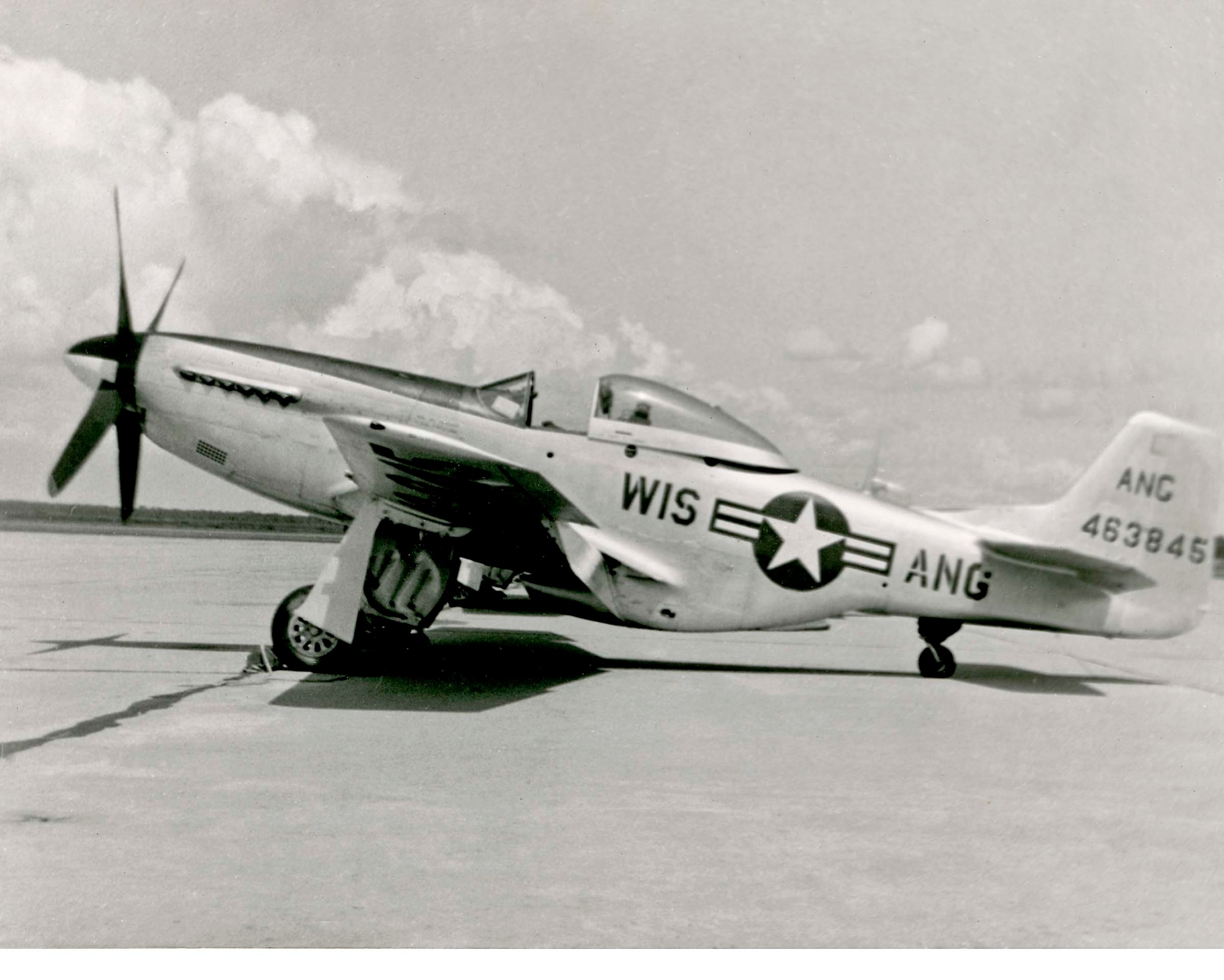 North American P-51D "Mustang" fighter. Flown from 1947-49, and from late 1952 to mid-1953.