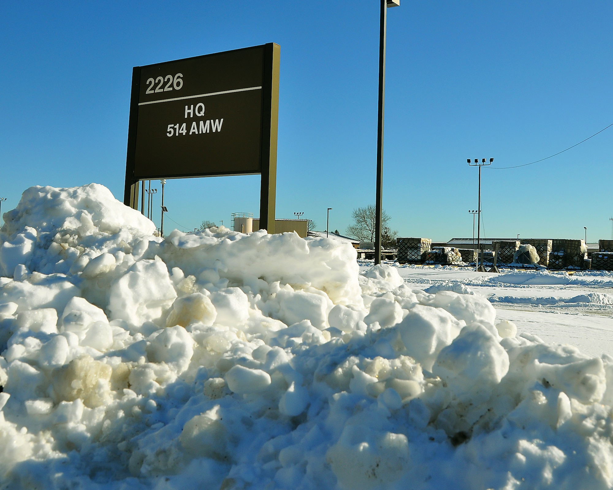 JOINT BASE MCGUIRE-DIX-LAKEHURST, N.J. -- When adverse weather occurs, those working on the joint base can receive the latest updates from the installation commander by calling 754-BASE, accessing the 87th Air Base Wing's Facebook page, or following the wing on Twitter. (U.S. Air Force Photo/Tech. Sgt. Shawn J. Joens)
