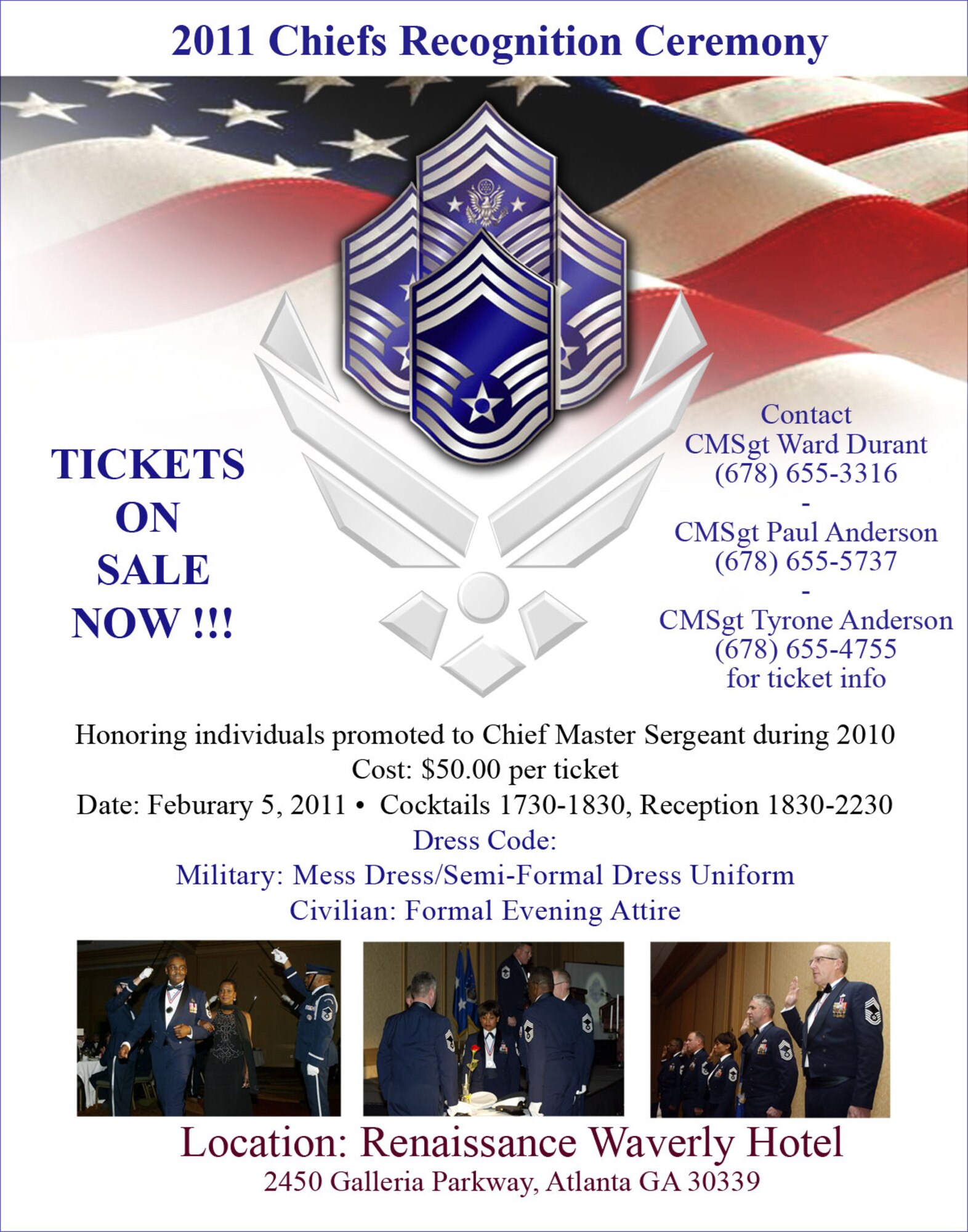 2011 Chiefs Recognition Ceremony flyer