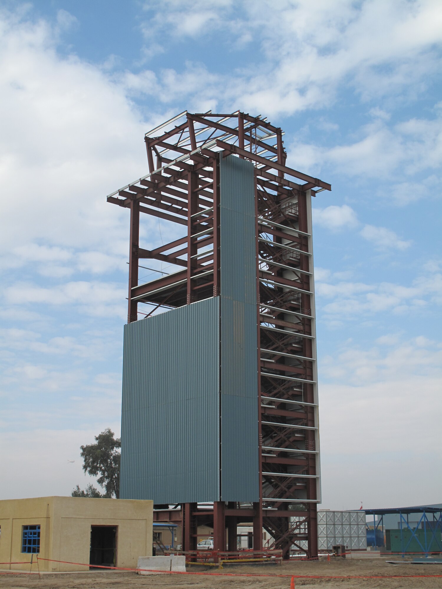 Construction of the new air traffic control tower being built on Taji began in 2009 and is scheduled to be completed in November.  This new facility will allow the Iraqi Air Force to re-take control of their airspace, and is a critical part of Iraq Master Air Sovereignty Plan.  (Courtesy photo)