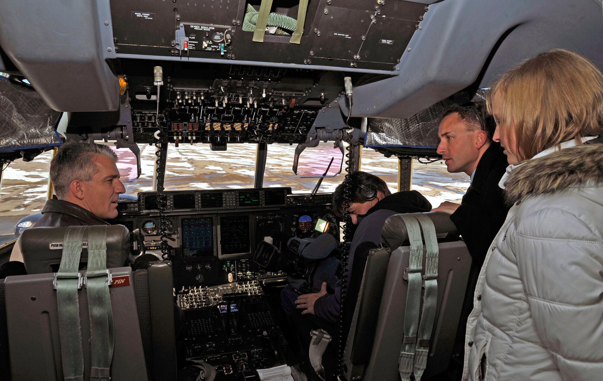 Citizen Airmen and aircraft from three Air Force Reserve Command special mission units convened for the first-ever AFRC C-130 Special Mission Conference at Peterson Air Force Base, Colo. Jan. 12-13.  Among the participants were Reservists from the 403rd Wing and the 53rd Weather Reconnaissance Squadron "Hurricane Hunters."  The Hurricane Hunters provide command and staff supervision in support of weather reconnaissance and are the only Department of Defense unit tasked to organize, equip, train and perform all hurricane weather reconnaissance in support of the Department of Commerce. The 403rd Wing is responsible for coordination, collecting and communicating critical weather data to the National Hurricane Center during flights into hurricanes and tropical storms.  (U.S. Air Force Photo by Capt. Heather Garrett)

