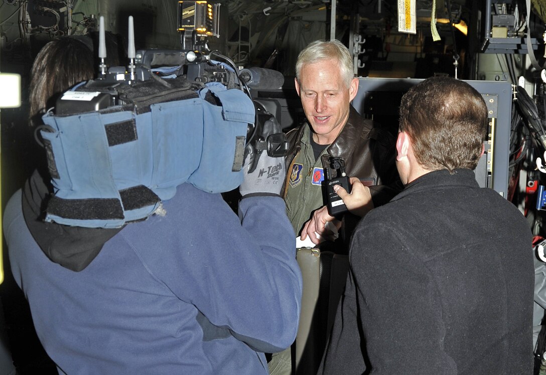 Citizen Airmen and aircraft from three Air Force Reserve Command special mission units convened for the first-ever AFRC C-130 Special Mission Conference at Peterson Air Force Base, Colo. Jan. 12-13.  Among the participants were Reservists from the 403rd Wing and the 53rd Weather Reconnaissance Squadron "Hurricane Hunters."  The Hurricane Hunters provide command and staff supervision in support of weather reconnaissance and are the only Department of Defense unit tasked to organize, equip, train and perform all hurricane weather reconnaissance in support of the Department of Commerce. The 403rd Wing is responsible for coordination, collecting and communicating critical weather data to the National Hurricane Center during flights into hurricanes and tropical storms.  (U.S. Air Force Photo by Capt. Heather Garrett)

