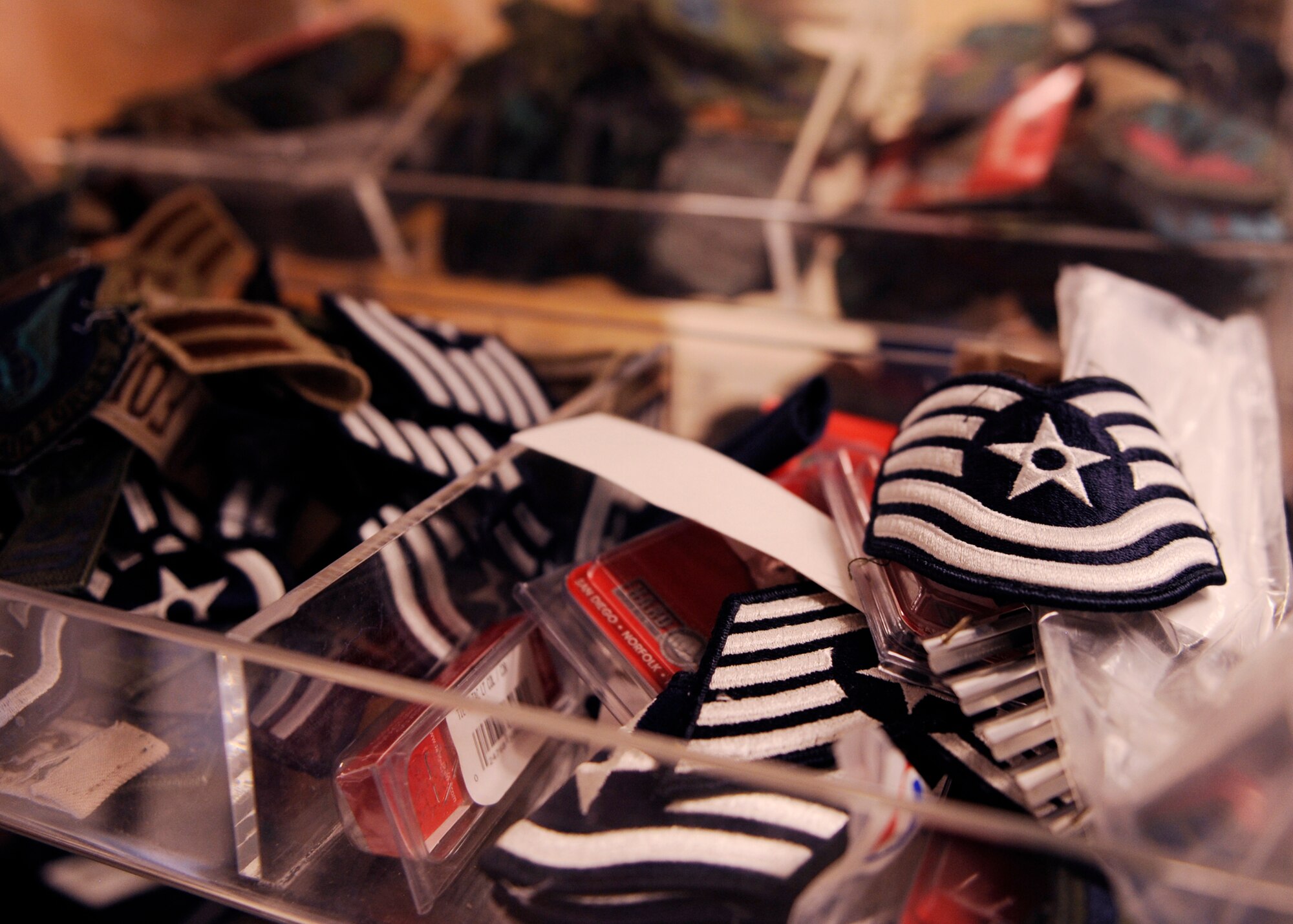 HOLLOMAN AIR FORCE BASE, N.M. -- Uniform and uniform accessories are just a couple things that can be found in the Active Duty section of the Airman's Attic, which is open only to active-duty members. Every Tuesday and Thursday, the Airman's Attic is open from 11 a.m. to 1 p.m. to military members E-6 and below as well as their dependants. The second Saturday of every month, it is open from 10 a.m. to 12 p.m. to everyone with a military ID card. (U.S. Air Force photo by Airman 1st Class Eileen Payne/Released)