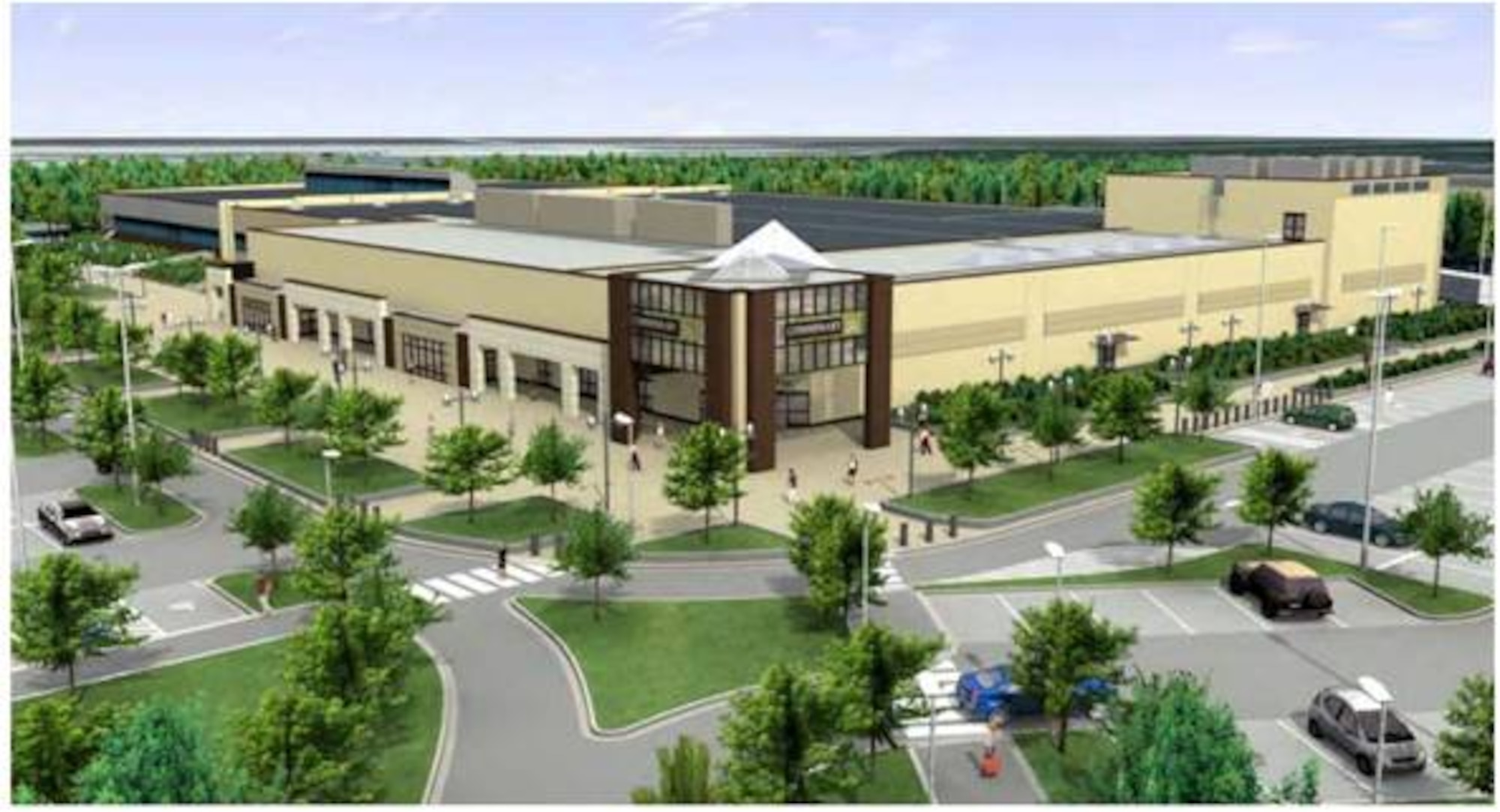 When complete, in late 2012, the Ramstein Commissary will house new energy-saving lighting, air conditioning, new shelving and wider aisles. (Rendition Design by ICS Architekten + Ingenieure)