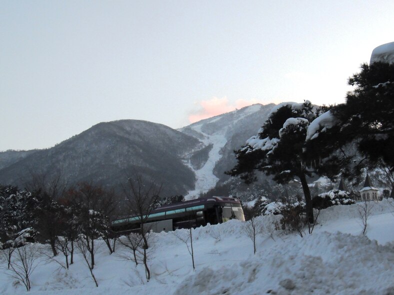 Muju ski resort, Deogyusan National Park, Republic of Korea. From the resort, visitors can take a cable car to Seolcheonbong Peak. (U.S. Air Force photo/Staff Sgt. Eric Burks)