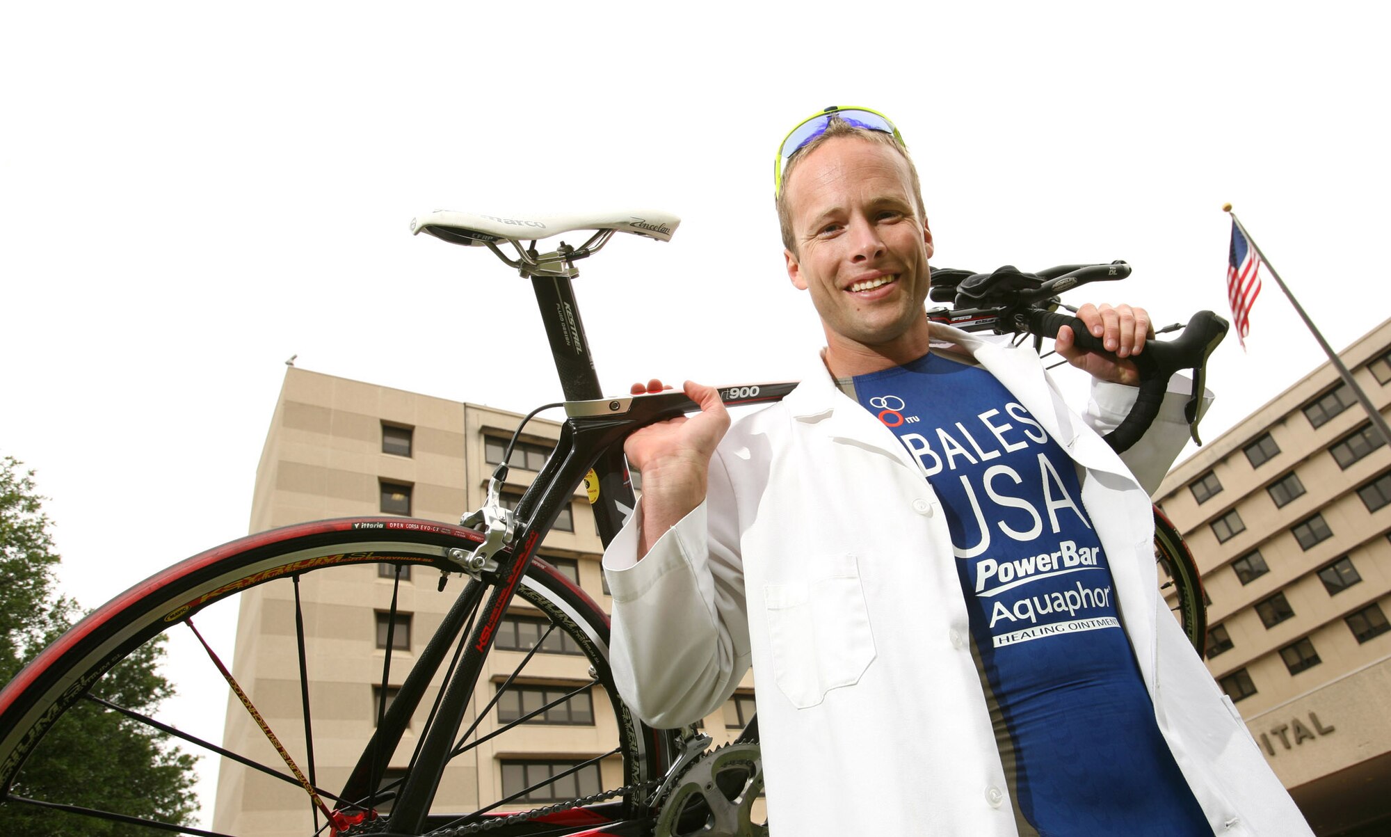 Capt. James Bales, 21st Force Support Squadron orthopedic surgeon currently on staff at the U.S. Air Force Academy Hospital, has been named U.S. Air Force Male Athlete of the Year for 2010. Captain Bales is one of the military’s elite athletes and is part of the two-year U.S.A.F. World Class Athlete Program, which allows him to train for the 2012 Olympic Trials and Olympic Games. (Photo courtesy of Captain Bales)