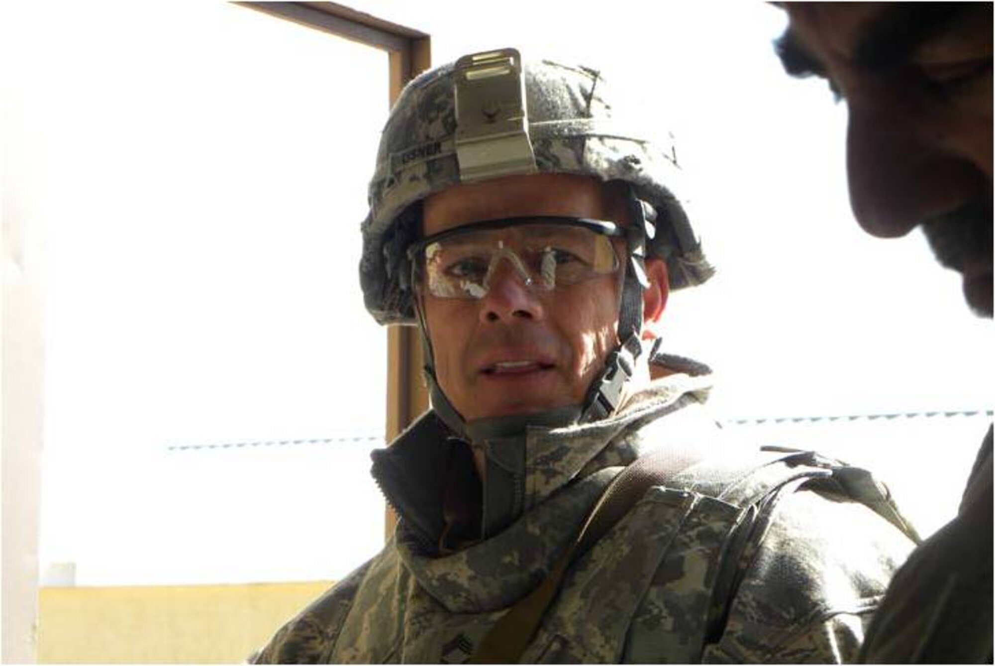 Chief Master Sgt. Forest Lisner, 5th Civil Engineer Squadron, is the first Airman to serve as the top enlistee for the Army Corps of Engineers in Afghanistan. (Courtesy Photo)