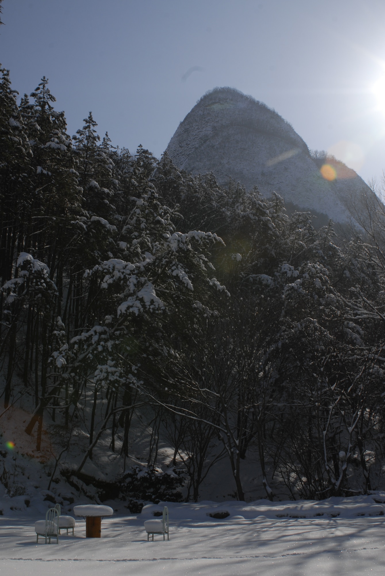 Table for three in Mt. Maisan Provincial Park, Jinan-gun, Jeollabuk-do, Republic of Korea. (U.S. Air Force photo/Staff Sgt. Eric Burks)