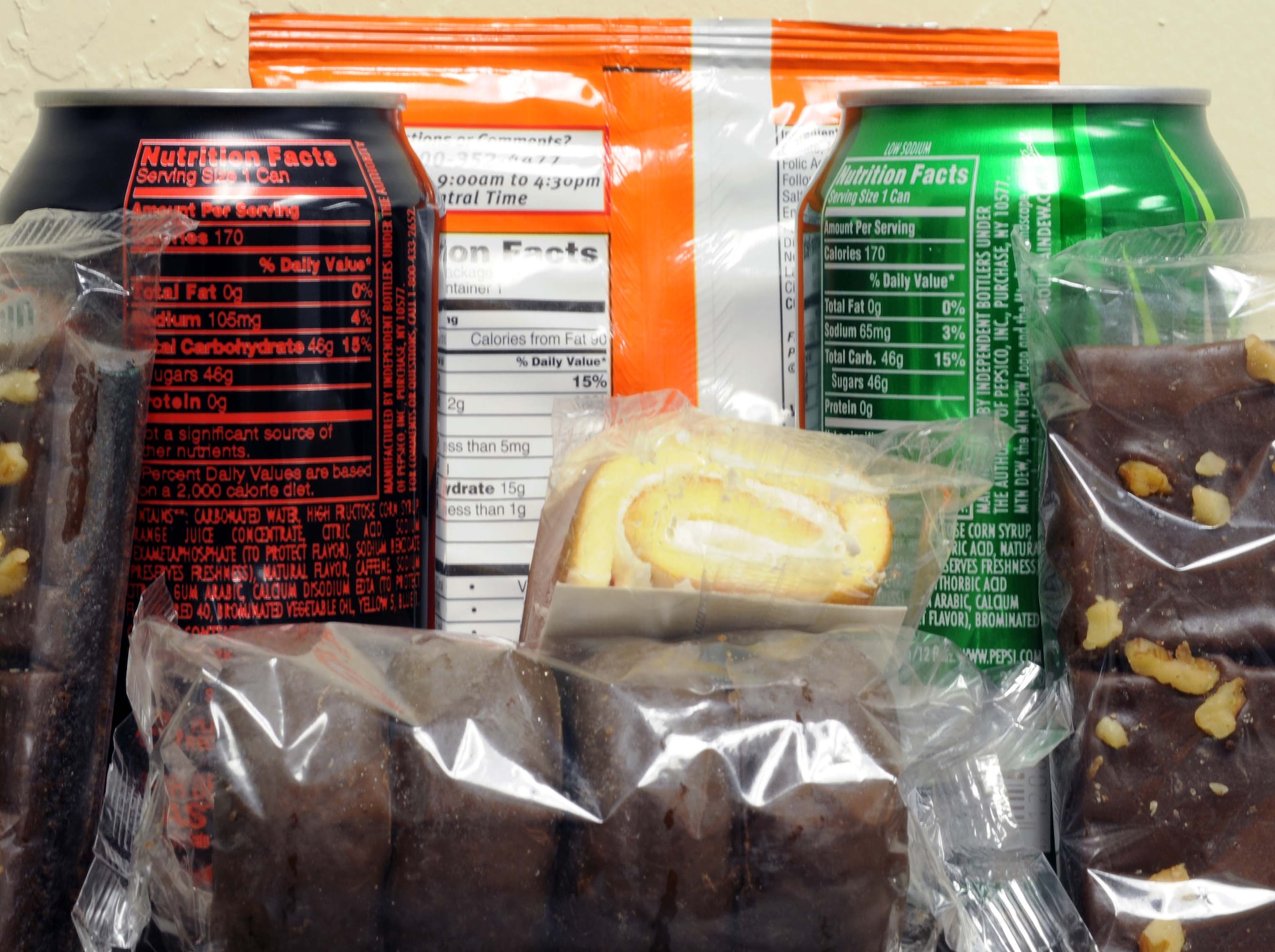 ALTUS AIR FORCE BASE, Okla. -- These are some of the snacks that are commonly found in snack bars and vending machines. These foods contain little nutritional value. (U.S. Air Force photo by Airman 1st Class Kenneth W. Norman)