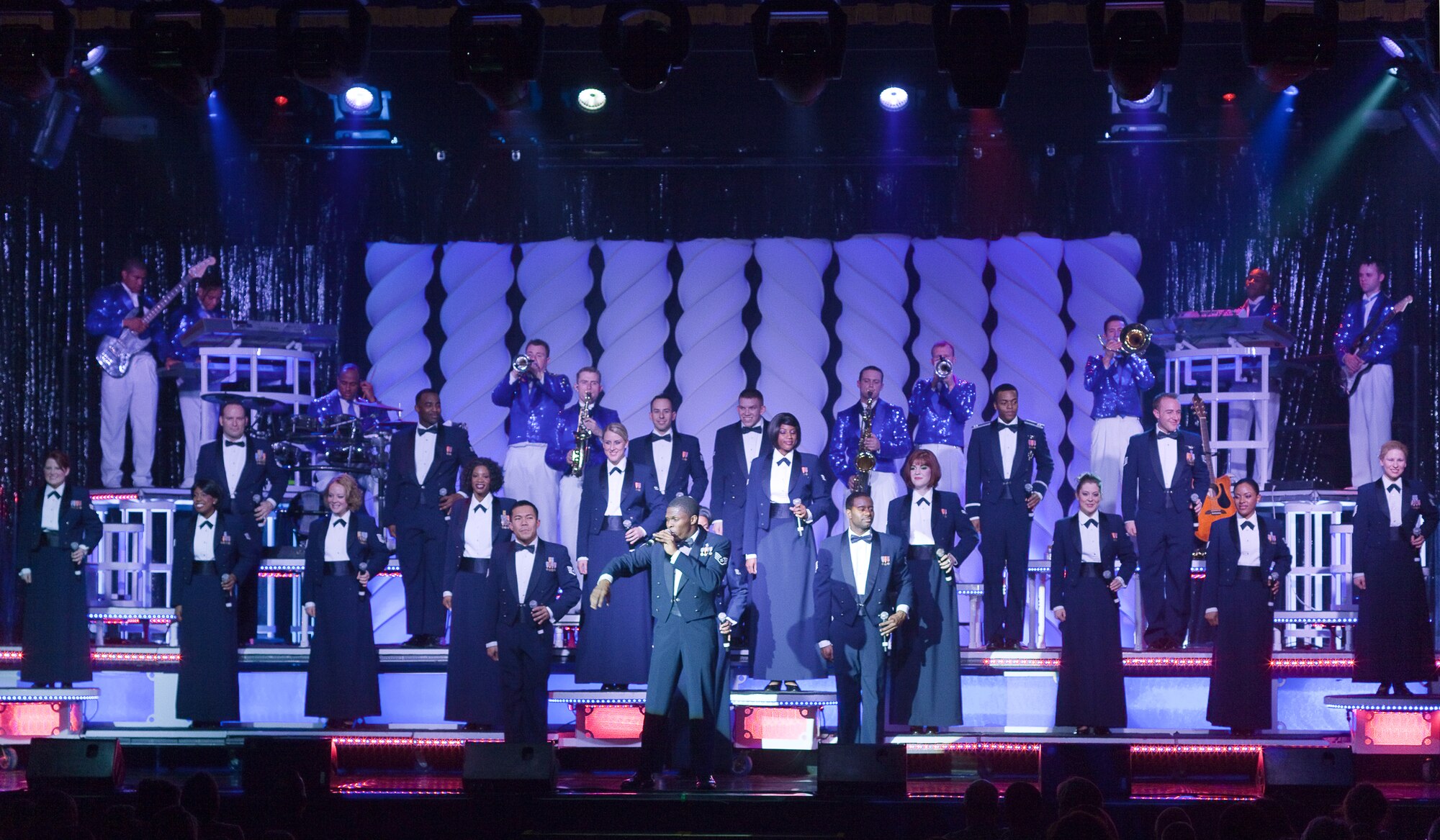 YOKOTA AIR BASE, Japan -- Air Force Tops in Blue performs for Yokota Airmen and family members at the Taiyo Community Centre, here Jan. 20 and 21. Tops in Blue is a touring performance ensemble made up of active duty members of the U.S. Air Force. (U.S. Air Force photo/Osakabe Yasuo)