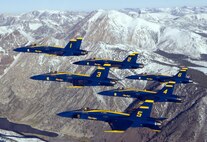 The Navy's Blue Angels aerial demonstration team will be the highlight event at an air show in Great Falls July 30-31 co-sponsored by Malmstrom, the Montana Air National Guard and the city. (U.S Navy courtesy photo)