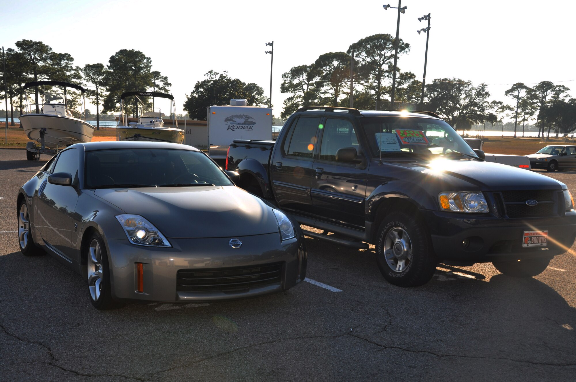 The vehicle resale lot is located between the Class Six Shoppette and Heritage Field. (U.S. Air Force photo by Senior Airman Rachelle Elsea)