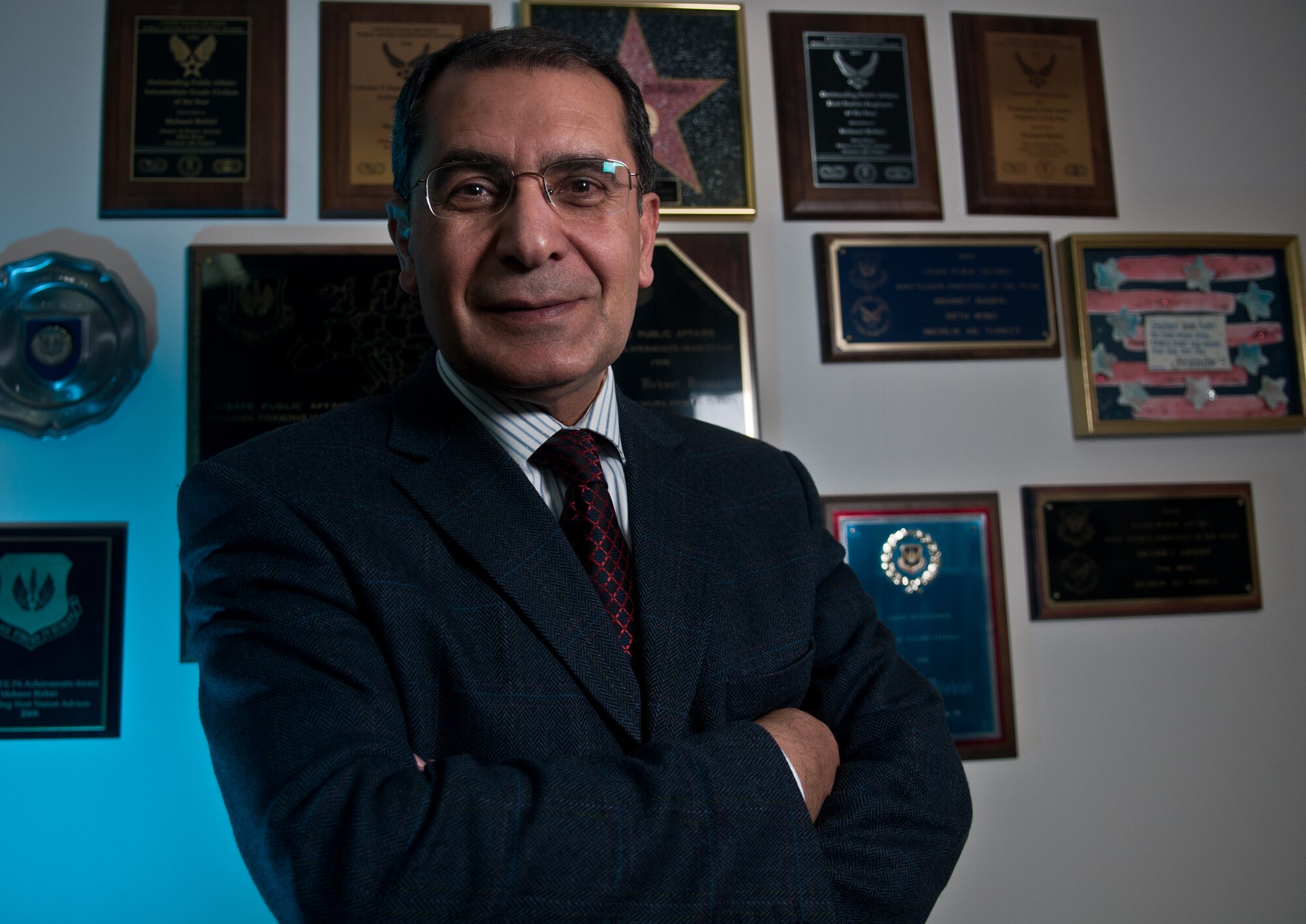 Mr. Birbiri, the host-nation advisor for the 39th Air Base Wing Public Affairs office, was recognized and honored by his peers and senior leadership for his 35 years of service to the 39th Air Base Wing,  Jan. 4, at Incirlik Air Base, Turkey. (U.S. Air Force photo by Staff Sgt. Alexandre Montes)