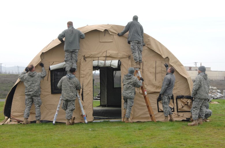 CRW Airmen learn basic tent building > U.S. Air Force Expeditionary