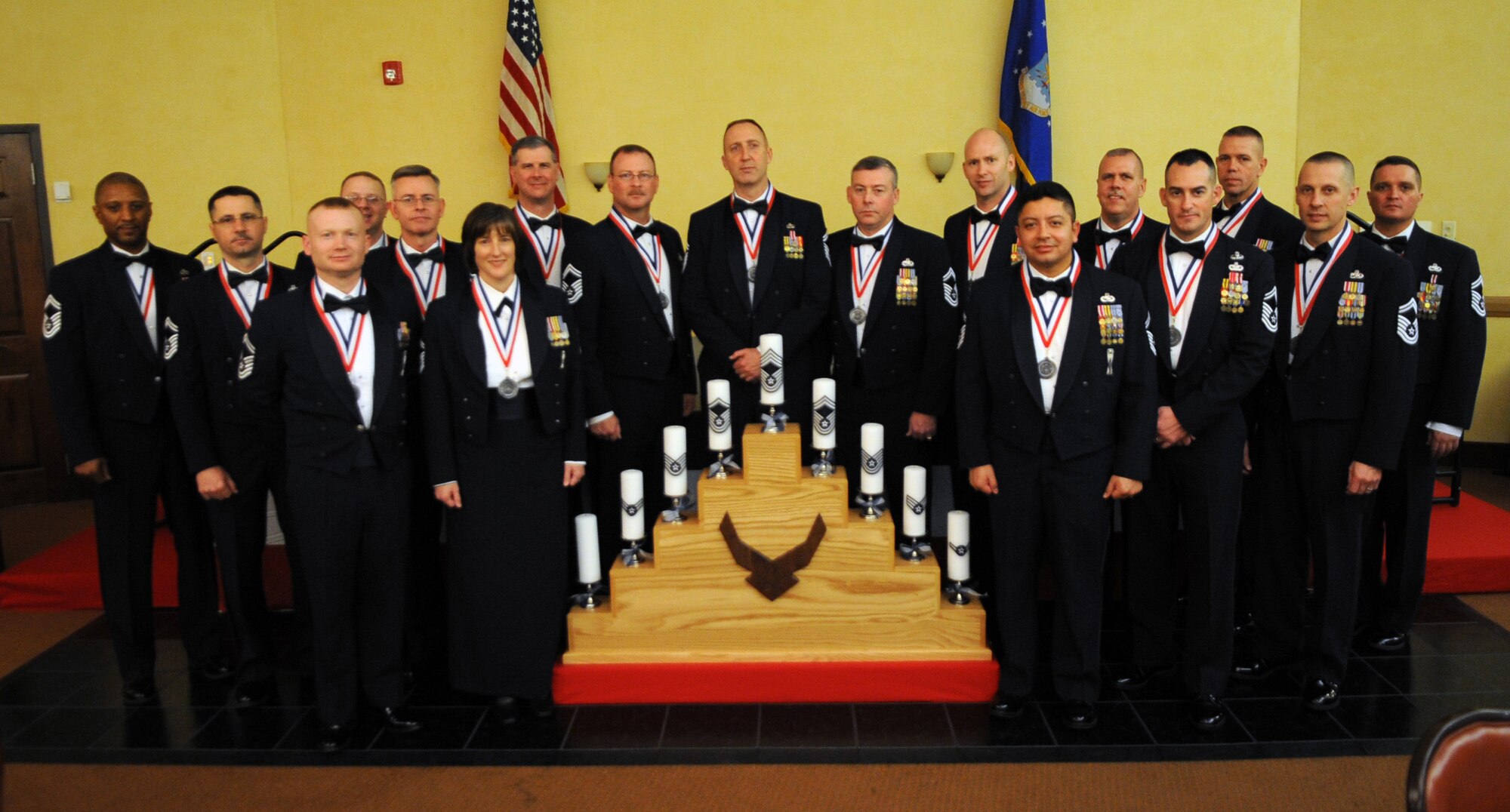 Eighteen chief master sergeant selectees were recognized at the Chief Master Sergeant Recognition Ceremony at the Barksdale Club, Jan. 21. Each newly appointed chief select received a medallion before the event and a shadow box commemorating their accomplishment. (U.S. Air Force photo/ Senior Airman Alexandra M. Boutte) (RELEASED)