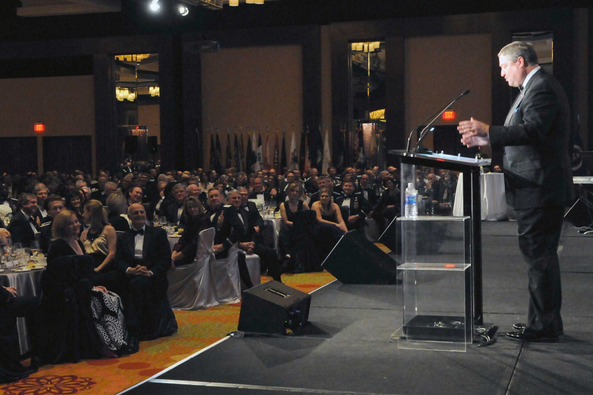 More than 1,000 Airmen, civilians, civic leaders, sister servicemembers and foreign officers attended the Ball. Photo by Don Lindsey.
