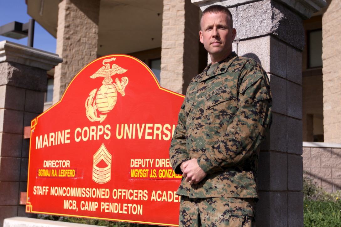 Gunnery Sgt. Shane M. Dillon, faculty advisor, Staff Noncommissioned Officers Academy will receive the school’s faculty advisor of the year award. A former military police officer, Dillon found his love for teaching as a sergeant when he was an instructor to young Marines aspiring to become military policemen.