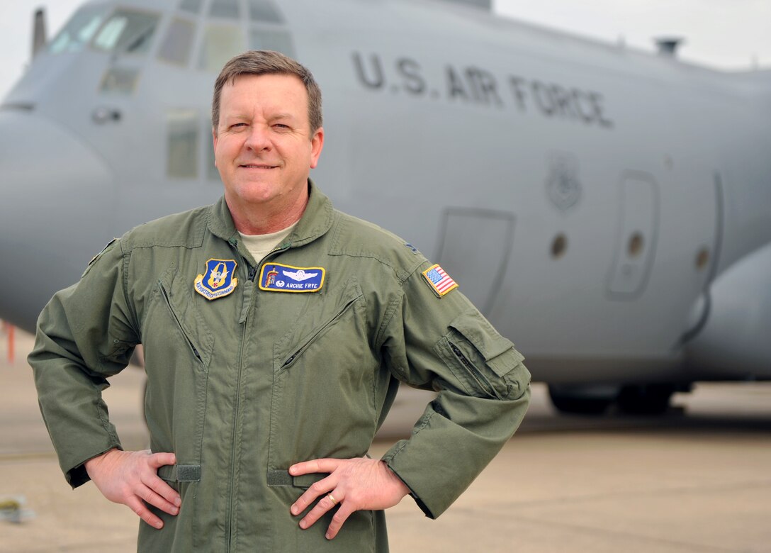 Col. Archie Frye, commander of the new Air Force Reserve unit at Little Rock Air Force Base, stands in front of a legacy C-130 on the base flight line. The new unit, expected to be a group, is planned to grow to more than 700 Reservists to partner with the Arkansas Air National Guard's 189th Airlift Wing as the active duty transitions to a C-130J-only fleet over the next three to four years. (U.S. Air Force photo by Senior Airman Gull Crocket)