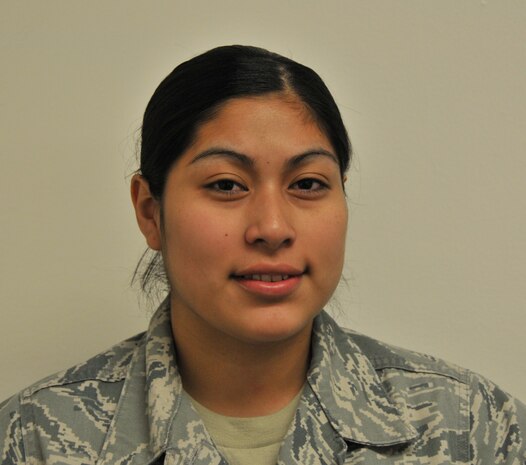 Senior Airman Angie Maldonado, Traffic Management Operations journeyman from the 437th Aerial Port Squadron