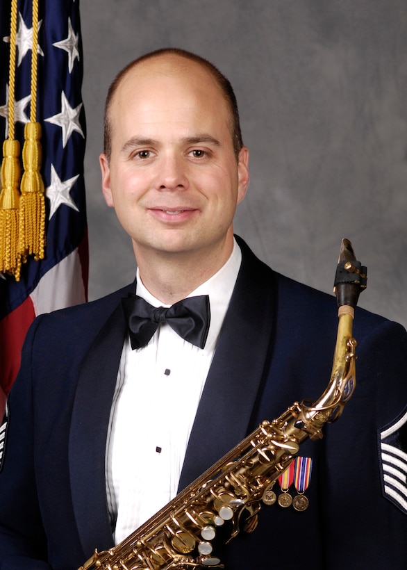 Master Sgt. Jeremy Koch performed at the United States Navy International Saxophone Symposium.  His program included “Giallo” by Nathan Lincoln-Decusaties and “Pit Band” by William Albright.  Sergeant Koch, a saxophonist with the Concert Band, was joined by the Band’s bass clarinetist, Master Sgt. John Romano.  The USAF Band regularly represents the very best of the men and women of the United States Air Force at music conferences, clinics and symposiums—often before the most esteemed industry leaders and professionals.