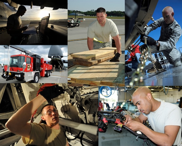 The 437th Maintenance Squadron, 437th Aerial Port Squadron, 315th Maintenance Squadron and 628th Logistics Readiness Squadron prepare for the Logisitics Compliance Assessment Program inspection.