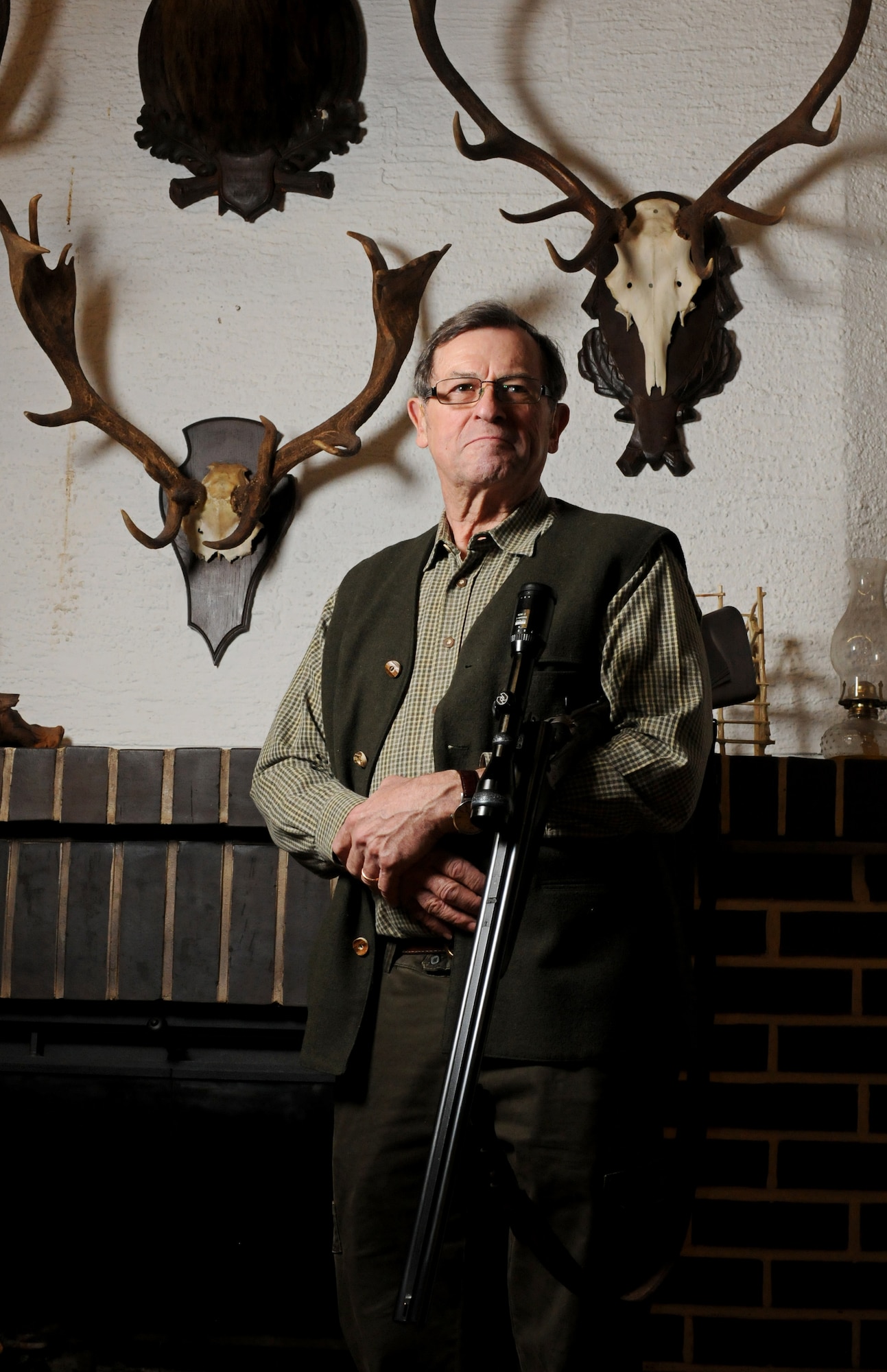 Retired U.S. Air Force Senior Master Sgt. Max Butler, German Hunting Course instructor, donates his 35 years of experience hunting in Germany with other sportsmen at the Rod and Gun Club on Vogelweh Military Complex, Germany, Jan. 25, 2011. For years now Max has been sharing his hunting knowledge with those in the Kaiserslautern Military Community. (U.S. Air Force photo by Staff Sgt. Nathan Lipscomb)