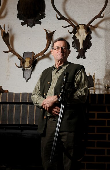 Retired U.S. Air Force Senior Master Sgt. Max Butler, German Hunting Course instructor, donates his 35 years of experience hunting in Germany with other sportsmen at the Rod and Gun Club on Vogelweh Military Complex, Germany, Jan. 25, 2011. For years now Max has been sharing his hunting knowledge with those in the Kaiserslautern Military Community. (U.S. Air Force photo by Staff Sgt. Nathan Lipscomb)