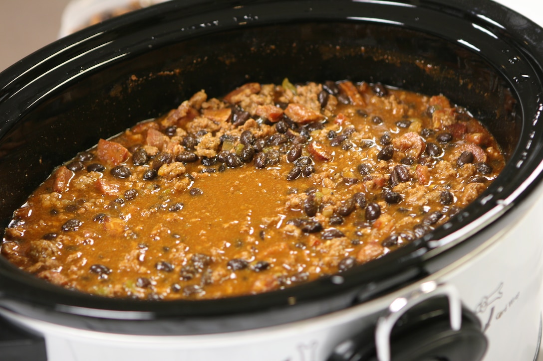 One of the chili selections slowly simmers and waits to be consumed at the 4th Marine Aircraft Wing Second Annual Chili Cook-Off, Jan. 26.