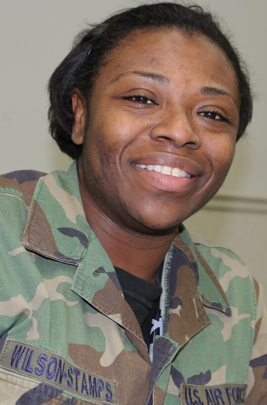 Staff Sgt. Joy Wilson-Stamps, 932nd Aeromedical Medicine Flight, made the most of a busy drill weekend with the Air Force Reserve and set a goal for the year:  "My goal for 2011 is to work hard and prepare for the upcoming HSI," she said.  (U.S. Air Force photo/Tech. Sgt. Daniel Oliver)