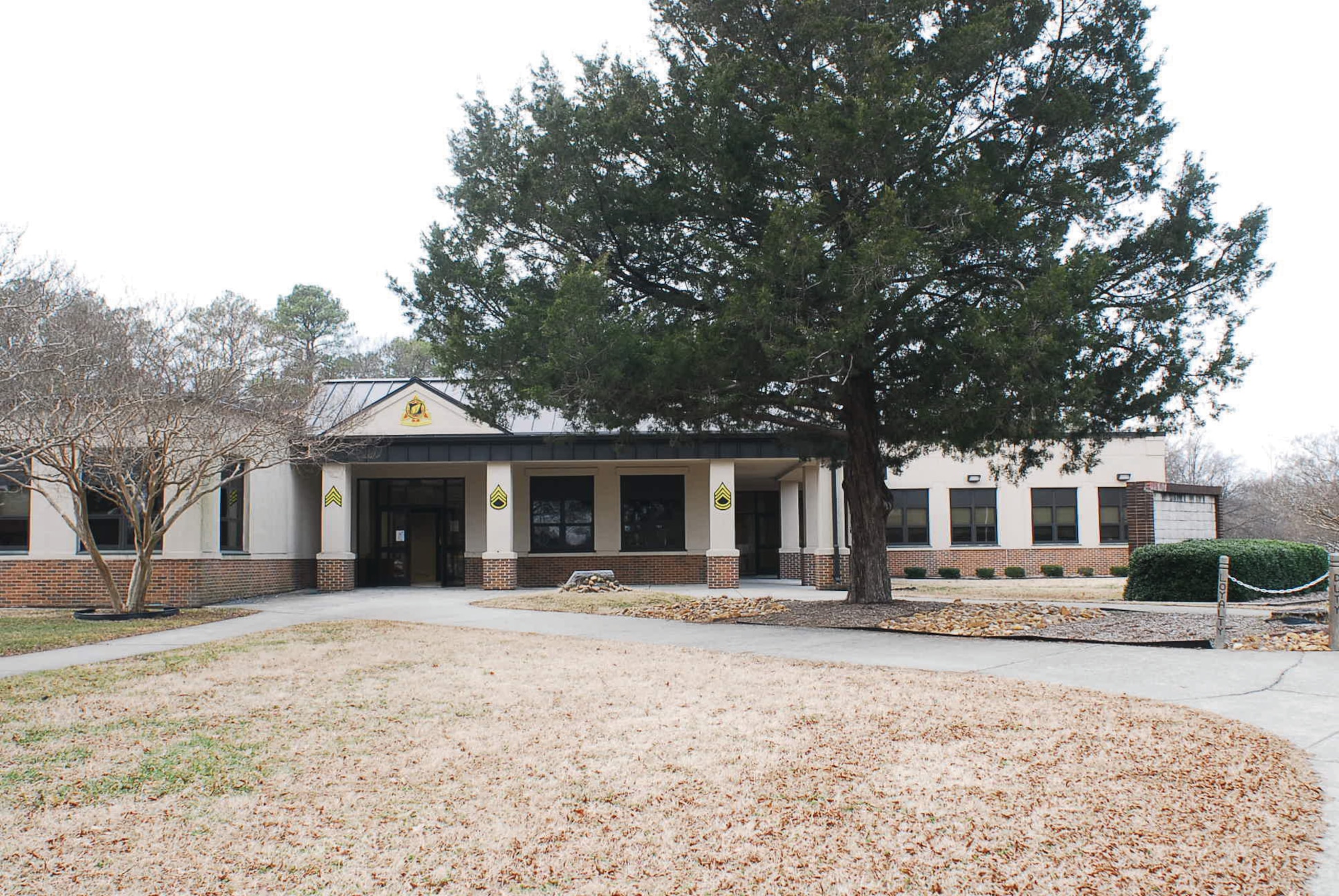 Bldg. 650, the Noncommissioned Officers Academy on Monroe Avenue, Fort Eustis is undergoing renovations for its transformation into the Joint Base Langley-Eustis consolidated Soldier Support Center. (Photo by Lyna Tucker)