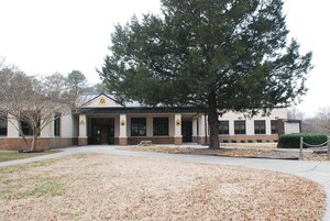 Bldg. 650, the Noncommissioned Officers Academy on Monroe Avenue, Fort Eustis is undergoing renovations for its transformation into the Joint Base Langley-Eustis consolidated Soldier Support Center. (Photo by Lyna Tucker)