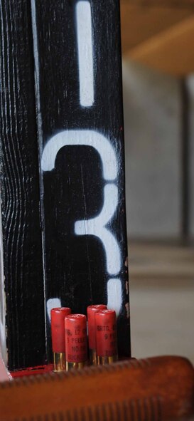 The 2nd Security Forces Squadron combat arms instructors re-qualify with the M870 Shotgun at Barksdale Air Force Base, La., Jan. 31. To qualify with the shotgun, the instructors need 25 hits on the target. (U.S. Air Force photo/Senior Airman Alexandra M. Boutte) (RELEASED)