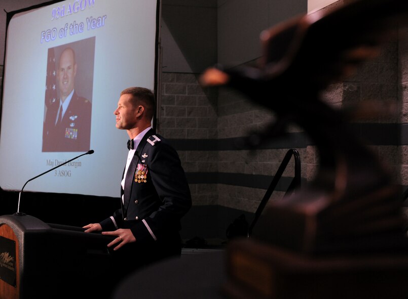 VALDOSTA, Ga.-- Col. Gary Henderson, 23rd Wing commander, gives closing remarks at the Annual Awards Banquet held at the James H. Rainwater Conference Center Jan. 29. Colonel Henderson thanked all the award nominees for their hard work during 2010 and congratulated the winners for their accomplishments. (U.S. Air Force photo/Airman 1st Class Benjamin Wiseman)(RELEASED)