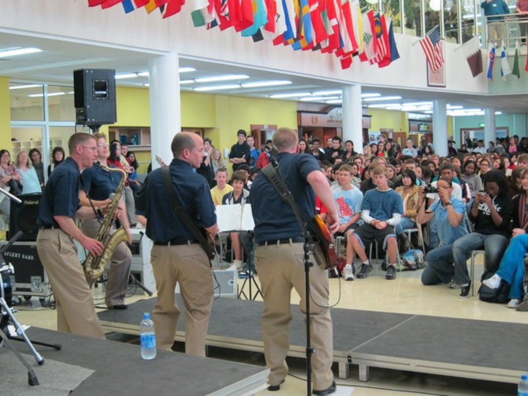 Starlifter performs at the American School of Doha, Qatar.