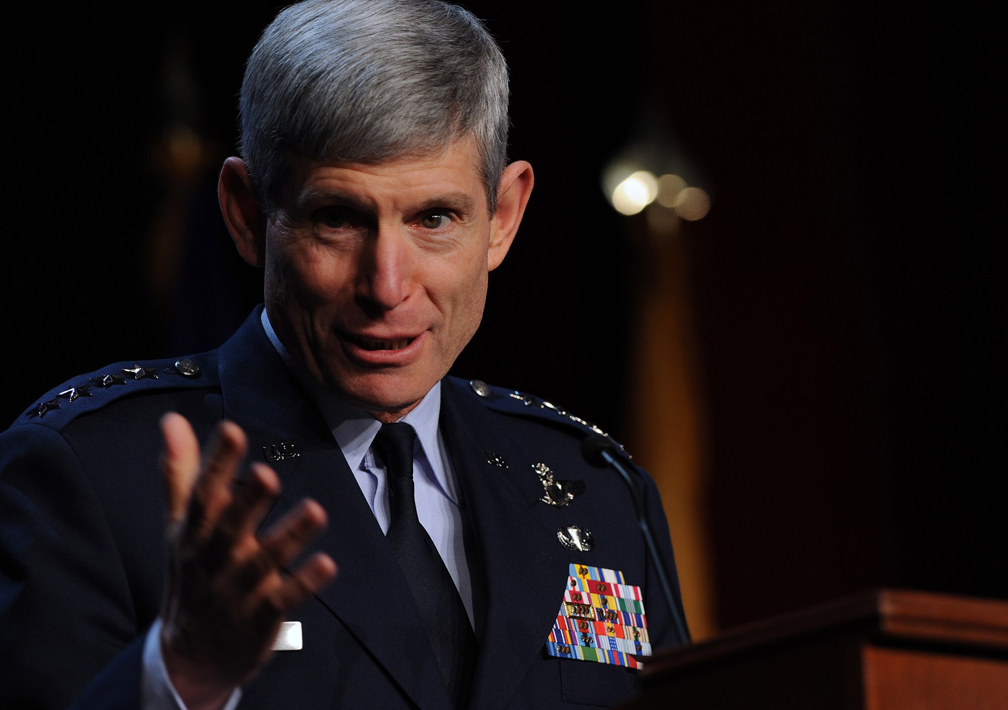 Air Force Chief of Staff Gen. Norton Schwartz speaks at the Reserve Officers Association National Security Symposium Jan. 30, 2011, in Washington, D.C.  General Schwartz discussed the importance of total force collaboration during today's intense budgetary pressures.  (U.S. Air Force photo/Scott M. Ash)
