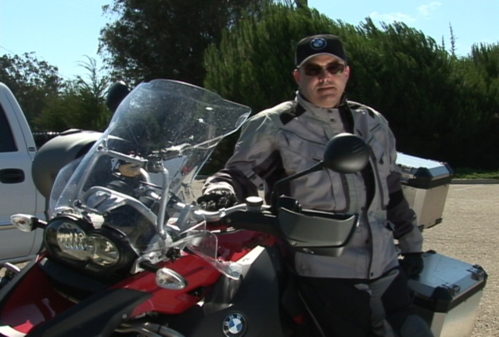 VANDENBERG AIR FORCE BASE, Calif. – Maj. Richard Apple, 30th Logistics Readiness Squadron commander, was involved in a motorcycle accident in August 2010 on Highway 101. Major Apple attributes his survival of the accident to the use of proper personal protective equipment. (U.S. Air Force photo/Staff Sgt. George Solis)